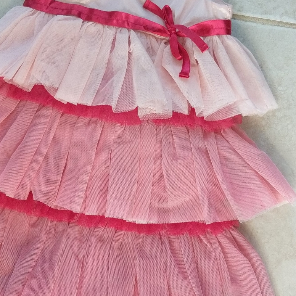 Girls 3t pink Valentine's dress, special occasion - Picture 3 of 5